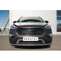 Защита переднего бампера 57 мм для Hyundai Santa Fe Grand 2014-2016