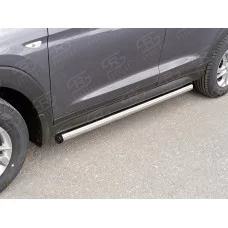 Пороги труба 57 мм вариант 2 для Hyundai Tucson 2015-2021