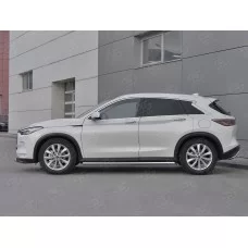 Пороги труба 57 мм вариант 3 для Infiniti QX50 2018-2024