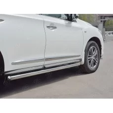 Пороги труба 57 мм вариант 3 для Infiniti QX60 2016-2020