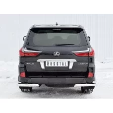 Защита задняя двойные уголки 57-42 мм для Lexus LX-570/450d 2015-2024