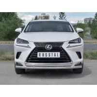 Защита передняя двойная 57-42 мм секции-дуга для Lexus NX-300 2017-2021