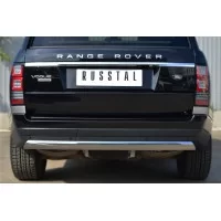 Защита заднего бампера овальная 75х42 мм для Land Rover Range Rover 2012-2024
