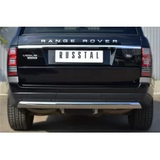 Защита заднего бампера овальная 75х42 мм для Land Rover Range Rover 2012-2024
