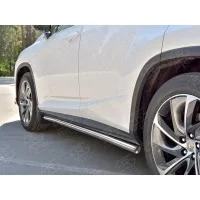 Пороги труба 57 мм вариант 3 для Lexus RX Long 2018-2024