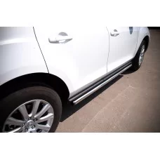 Пороги труба 57 мм вариант 2 для Mazda CX-7 2010-2013