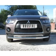 Защита переднего бампера 76 мм для Mitsubishi Outlander 2010-2012