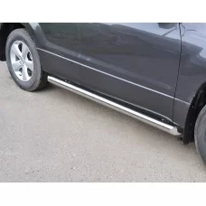 Пороги труба 76 мм вариант 1 для Suzuki Grand Vitara 2008-2011
