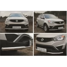 Защита переднего бампера 57 мм для Ssangyong Actyon 2013-2024