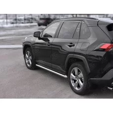 Пороги труба 57 мм вариант 1 для Toyota RAV4 2019-2024