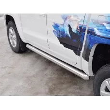 Пороги труба 76 мм вариант 1 для Volkswagen Amarok 2016-2024