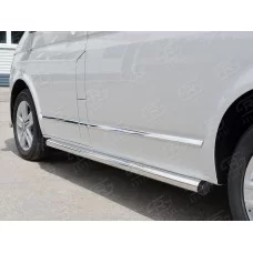 Порог труба 57 мм левый вариант 2 для Volkswagen Caravelle/Multivan/Transporter 2015-2024