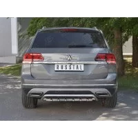 Защита заднего бампера волна и зубы 42 мм для Volkswagen Teramont 2018-2024
