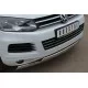 Защита передняя овальная двойная 75х42 мм для Volkswagen Touareg 2010-2014 артикул VTZ-001069