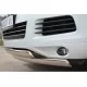 Защита передняя овальная двойная 75х42 мм для Volkswagen Touareg 2010-2014 артикул VTZ-001069