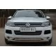 Защита передняя овальная двойная 75х42 мм для Volkswagen Touareg 2010-2014 артикул VTZ-001069