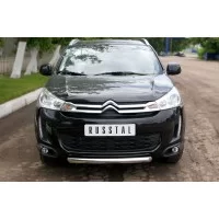 Защита переднего бампера 57 мм для Citroen C4 Aircross 2012-2018