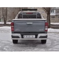 Защита заднего бампера двойная 57-57 мм для Isuzu D-MAX 2019-2024