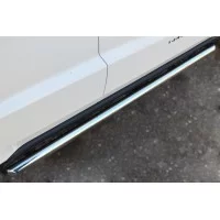 Защита штатных порогов 57 мм вариант 1 для Jeep Grand Cherokee 2013-2021