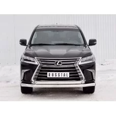 Защита передняя двойная 76-57 мм для Lexus LX-570/450d 2015-2024