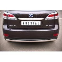 Защита заднего бампера овальная 75х42 мм для Lexus RX270/350/450 2009-2015
