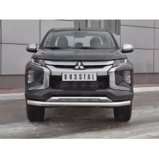 Защита переднего бампера 76 мм для Mitsubishi L200 2019-2024