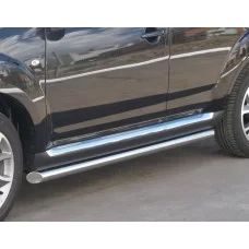 Пороги труба 76 мм вариант 1 для Peugeot 4007 2007-2013