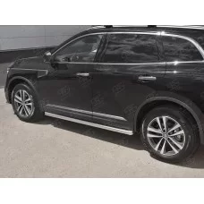 Пороги труба 57 мм вариант 1 для Renault Koleos 2017-2024