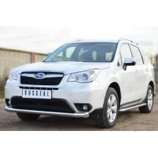Защита переднего бампера 76 мм для Subaru Forester SJ 2013-2016