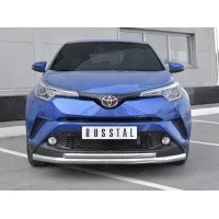 Защита передняя двойная 57-42 мм секции-дуга для Toyota C-HR 2018-2024