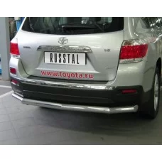 Защита заднего бампера 76 мм для Toyota Highlander 2010-2014