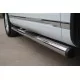 Пороги труба 76 мм с накладками вариант 2 для Volkswagen Touareg 2010-2014 артикул VTT-0007022