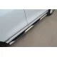 Пороги труба 76 мм с накладками вариант 2 для Volkswagen Touareg 2010-2014 артикул VTT-0007022