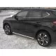 Пороги труба овальная с проступью 75х42 мм для Hyundai Tucson 2018-2021 артикул HTO-003098