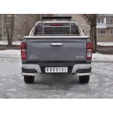 Защита заднего бампера двойная 57-57 мм для Isuzu D-MAX 2019-2024