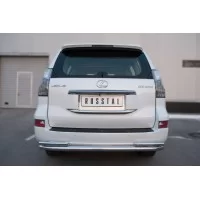 Защита задняя двойные уголки 57-42 мм уголки для Lexus GX460 2014-2019
