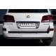 Защита заднего бампера овальная 75х42 мм для Lexus LX-570 2012-2015 артикул LLXZ-000870