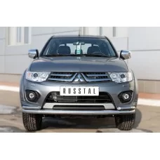 Защита передняя двойная 57-42 мм для Mitsubishi L200 2014-2015
