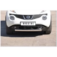 Защита переднего бампера овал 75x42 мм для Nissan Juke 2010-2018