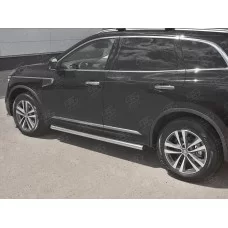 Пороги труба 57 мм вариант 2 для Renault Koleos 2017-2024