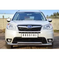 Защита передняя двойная 76-57 мм для Subaru Forester SJ 2013-2016