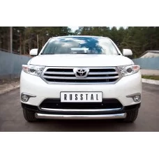Защита переднего бампера 76 мм для Toyota Highlander 2010-2014