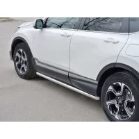 Пороги труба 57 мм вариант 1 для Honda CR-V 2017-2024