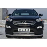 Защита передняя двойная 57-57 мм для Hyundai Santa Fe 2012-2015