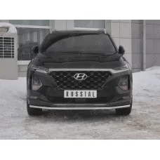 Защита переднего бампера 42 мм для Hyundai Santa Fe 2018-2020