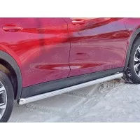 Пороги труба 57 мм вариант 1 для Infiniti QX30 2016-2019