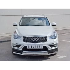 Защита передняя двойная 57-42 мм для Infiniti QX50 2016-2017