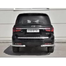 Защита задняя уголки 76 мм секции для Infiniti QX80 2018-2024