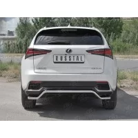 Защита заднего бампера волна 42 мм для Lexus NX-300 2017-2021