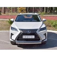 Защита передняя овальная 75х42 мм для Lexus RX-200t/350/450h 2016